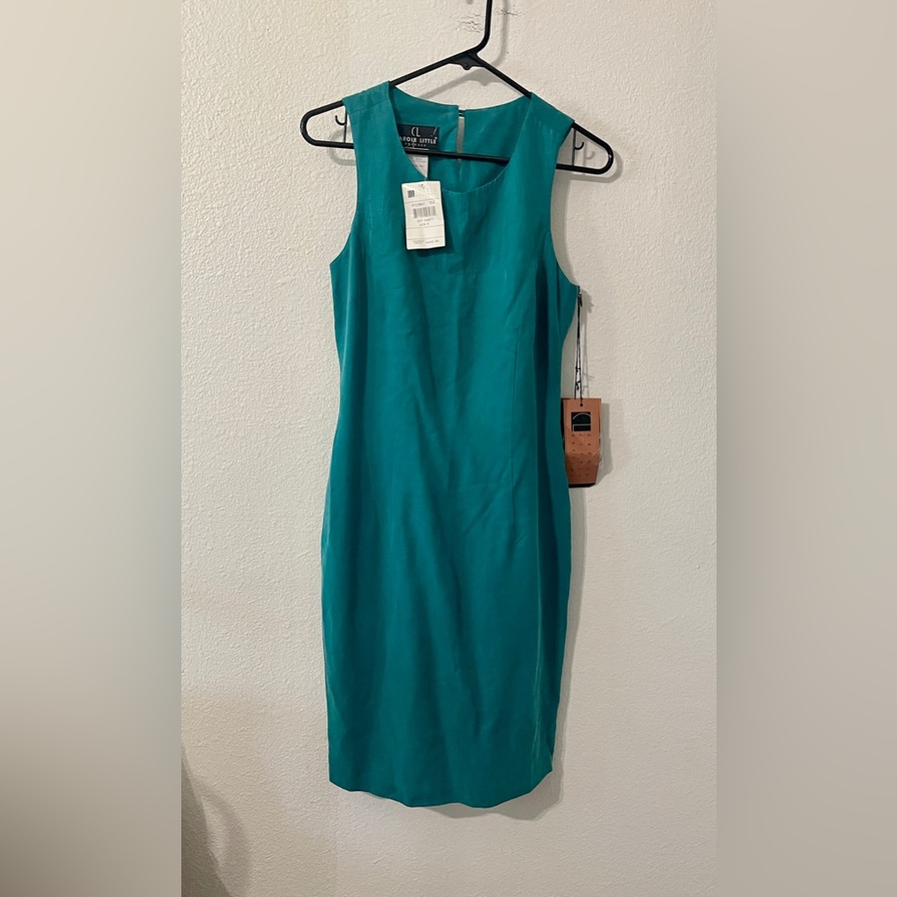 Carole Little Vintage Cut Out Midi Dress | Teal | Size 4 - Picture 2 of 5